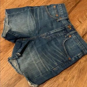 High rise denim Madewell shorts